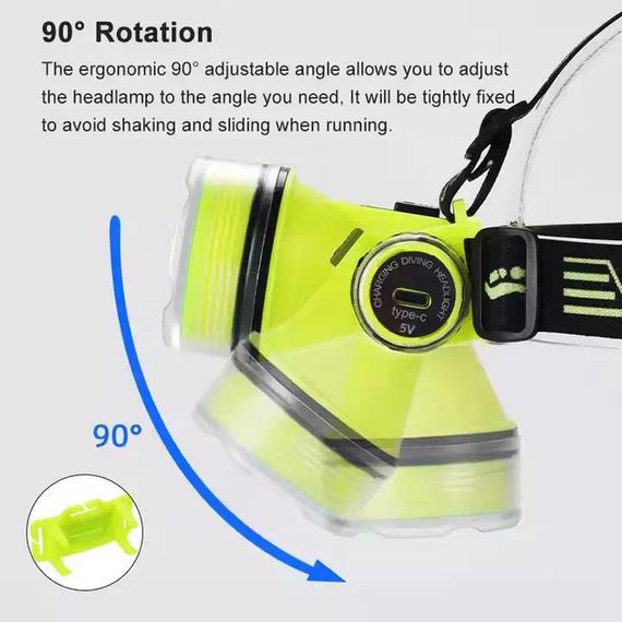 Підводний налобний ліхтар з яскравим білим світлом XPRO SQ-901D-OSL (47074-SQ-901D-OSL_155) | Зображення 6