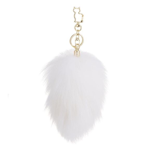 Металева анальна пробка Крихітний хвіст LOCKINK SEVANDA White Bunny-Tail Anal Rose-shape Plug Sex Aura | Зображення 1