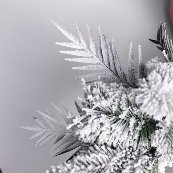 Штучний різдвяний вінок Засніжений Святковий 60 см TD-VINSN | Зображення 1