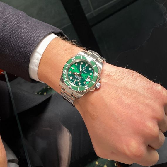 Чоловічий годинник Pagani Design PD-1661 Silver-Green | Зображення 8
