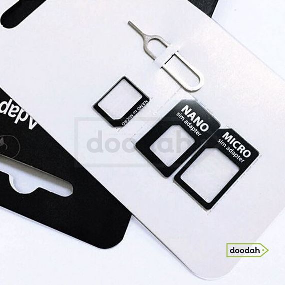 Адаптер перехідник для Sim-карти (Nano, Micro Sim + скріпка) 3в1 - CARPRIE | Зображення 2