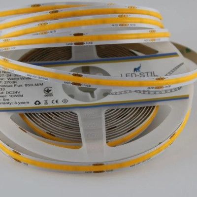 Светодиодная лента LED-STIL 2700K 10 Вт/м COB 320 диодов IP33 24 Вольта 850 lm теплый свет (UC27-24-320-8-90) | Зображення 3