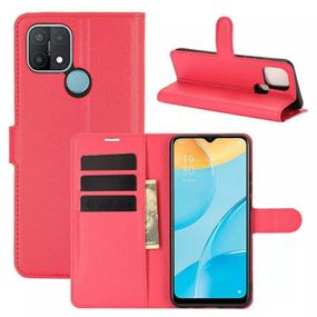 Чохол книжка з кишенями для карт на Oppo A15 / A15s колір Червоний