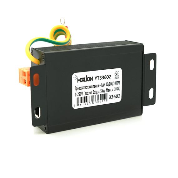 Грозозащита питания + LAN 10/100/1000M,0-220V (защита Вход = 5KA,Макс = 10KA) | Зображення 2