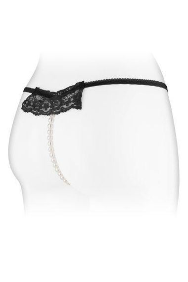 Трусики-стринги с жемчужной ниткой Fashion Secret KATIA Black | Зображення 1