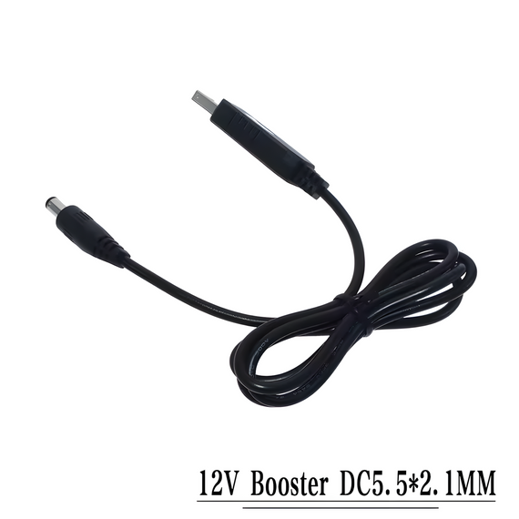 USB-кабель підвищувальна напруга 5V у 12V з роз'ємом 2.1 x 5.5 мм для під'єднання роутера від powerbank | Зображення 1