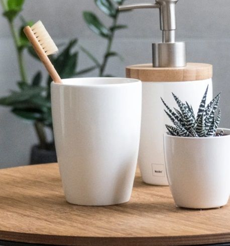 Склянка для зубних щіток Kela Natura 18588 10.5х8 см білий | Зображення 3