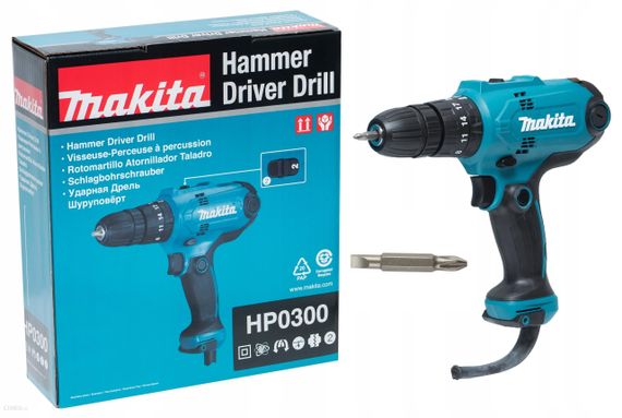 Шурупокрут з ударним режимом мережевий Makita HP0300 (56 Нм, 0.8-10 мм, 320 Вт) | Зображення 6