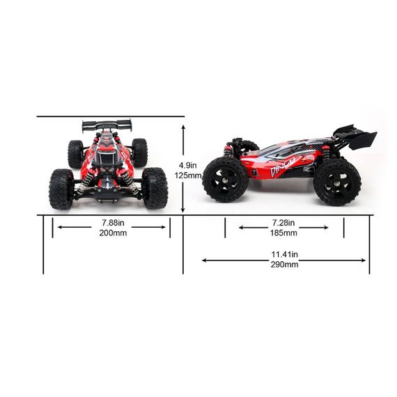 Машинка на радіокеруванні Remo Hobby 1651 Dingo 1/16 Buggy 4WD Red | Зображення 3