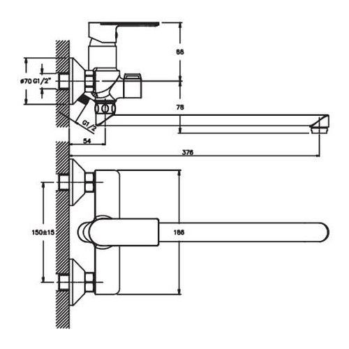 Змішувач для ванни Haiba ALEX 006 (HB0888) | Зображення 1