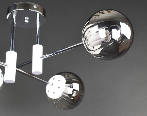 Люстра стельова на 4 лампочки 27195 Білий 26х65х65 см. | Зображення 1