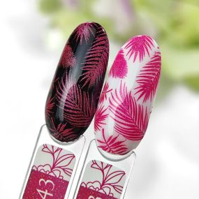 Лак для стемпинга Crooz №43 (розовый глиттер) 6мл