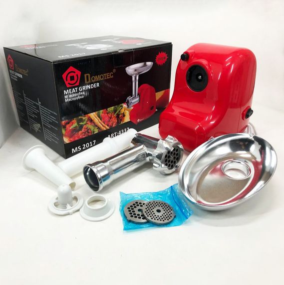 М'ясорубка електрична метал Domotec MS-2017, Електром'ясорубка для шатківниці, RQ-808 М'ясорубка металева | Зображення 7