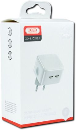 Мережевий зарядний пристрій XO L102 EU Dual Type-C Port 35W (33607-01_321)