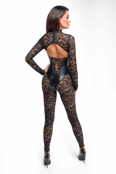 Комбінезон Noir Handmade F299 Enigma, XXL, мереживо, довгий рукав, імітація корсета, доступ | Зображення 1