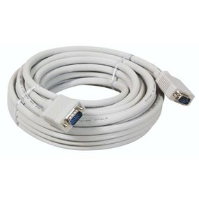 Кабель Merlion VGA 15m,male to male (тато-тато),2 фериту,White,кульок,Q25