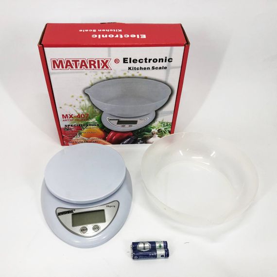 Весы с цифровым дисплеем для кухни Matarix, Качественные удобные кухонные весы бытовые кухонные QV-58 | Зображення 7