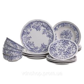 Столовий набір посуду 16 (шт) на 4 особи Bitossi порцеляновий Синій YY78-1A