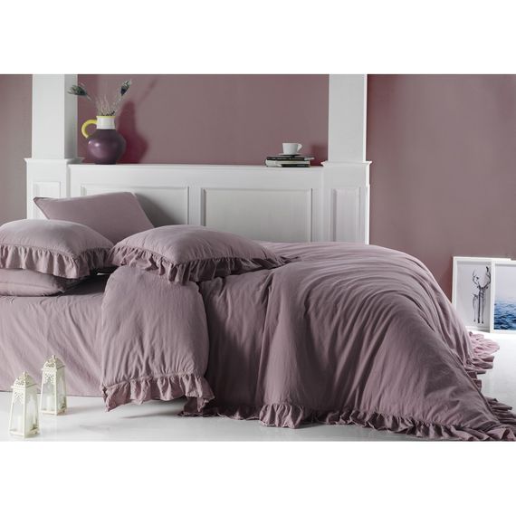 Постільна білизна Limasso Stonewashed Exclusive Ranforse 200 х 220 см Pale Mavu