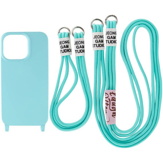 Чехол TPU two straps California для Apple iPhone 13 Pro Max (6.7") Бирюзовый / Marine Green