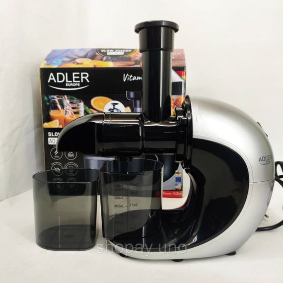 Соковитискач шнековий для цитрусових фруктів та овочів Adler AD 4130 домашній електричний на 150Вт | Зображення 4