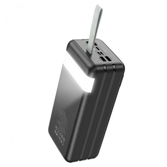 Павербанк зовнішній акумулятор XPRO J86B 60000 mAh з індикацією зарядки та ліхтариком чорний (32551-01) | Зображення 3