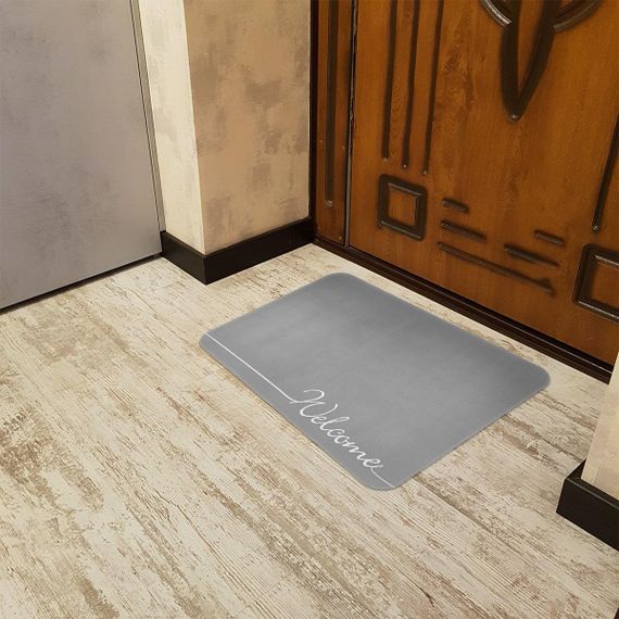 Вологопоглинаючий килимок сірий "Welcome" 40*60CM*3MM (D) SW-00001559 | Зображення 6