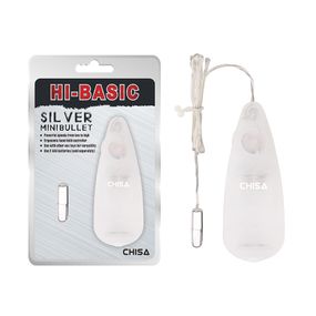 Вибропуля с пультом управления Chisa Hi-Basic Silver Mini Bullet Sex Aura