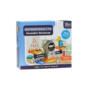 Балансир 79208 4FUN Game Club “КосмоКот”, 3 уровня игры, 30 двухсторонних карточек, цифри от 1 до 10, в коробке (6945717419674)