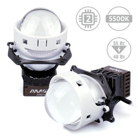 Автомобильные светодиодные линзы AMS Original Aozoom A7 3″ F/R
