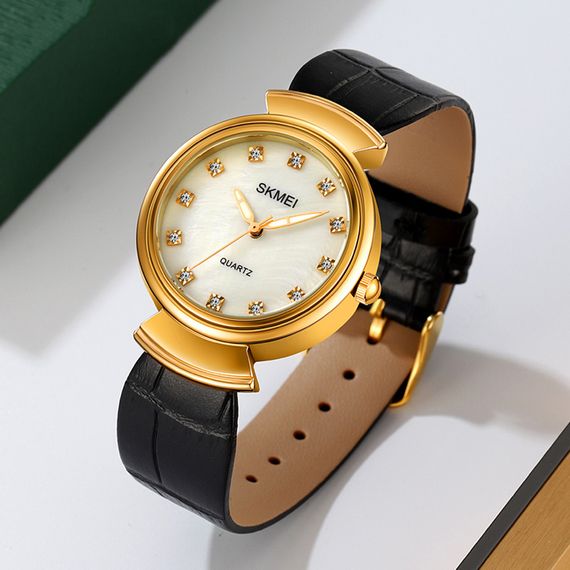 Жіночий годинник Skmei 2165GDWTBK Gold-White-Black | Зображення 3