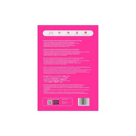 Анальна смарт-вібропробка Lovense Lush Anal, дуже потужна, LED-підсвічування | Зображення 8