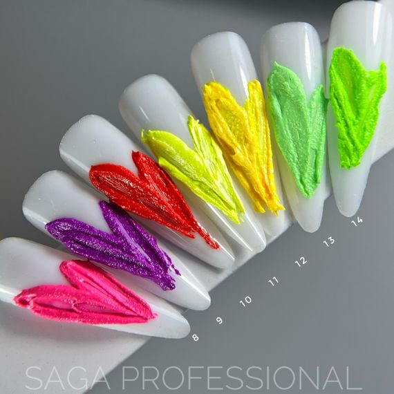 Гель для дизайну SAGA Relief Past 14 (салатова) 5мл | Зображення 2