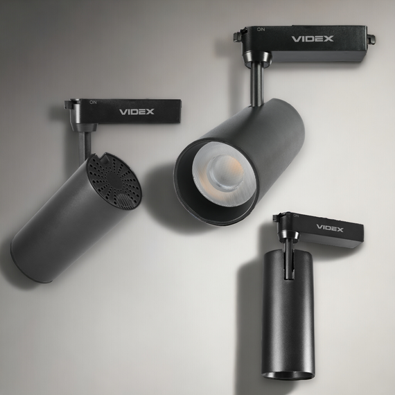 Светодиодный трековый светильник VIDEX VL-TR04W-304B 30W 60° 4100K черный | Зображення 1