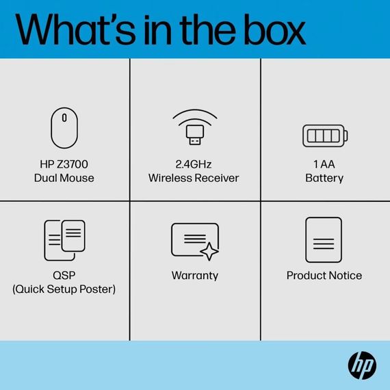 Мишка HP Z3700 Dual Wireless/Bluetooth Black (758A8AA) | Зображення 9