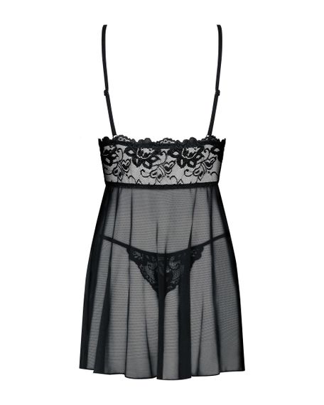 Сорочка Obsessive Idillia babydoll Черный L/XL | Зображення 7