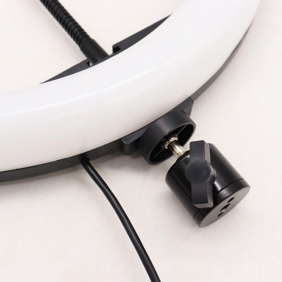 Кільцева RGB лампа 33 см, від USB, з тримачем для телефону, RING MJ33 / Світлодіодне селфі-кільце | Зображення 8