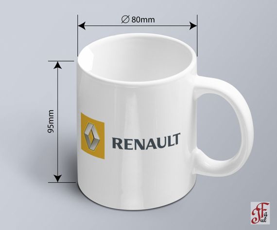 Чашка  з принтом авто логотип Renault  (02010102042) | Зображення 1