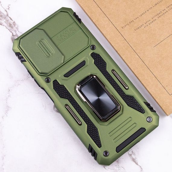 Ударопрочный чехол Camshield Army Ring для Xiaomi Redmi 9A Оливковый / Army Green | Зображення 3