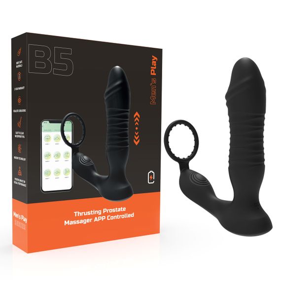Масажер простати - Erospace Men’s Play Thrusting Prostate Massager APP Controlled B5 Sex Aura