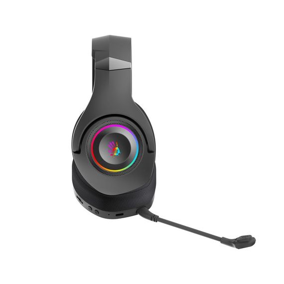 Гарнітура ігрова Bloody GR270 (Black) з RGB підсвічуванням, чорний колір, Bluetooth v5.2 + 2.4GHz + 3.5 Jack | Зображення 3