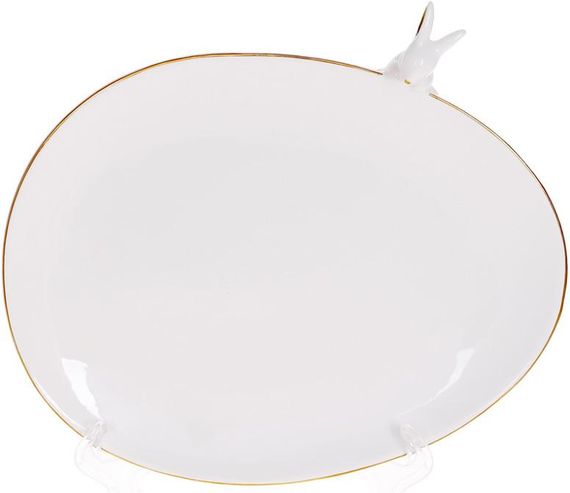 страва сервірувальне Bunny White - Gold діаметр 22.5см ceramic | Зображення 1