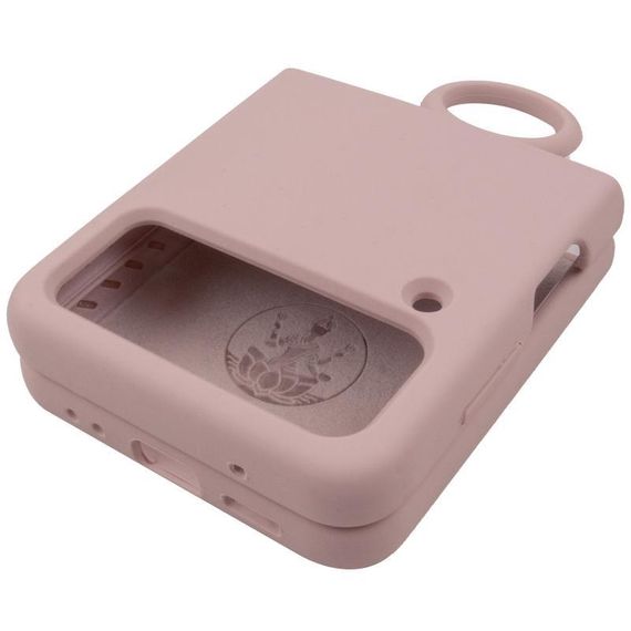 Чохол Foldables Silicone Cover Lakshmi (AAA) для Samsung Galaxy Z Flip4 Білий / White Рожевий / Pink Sand | Зображення 3
