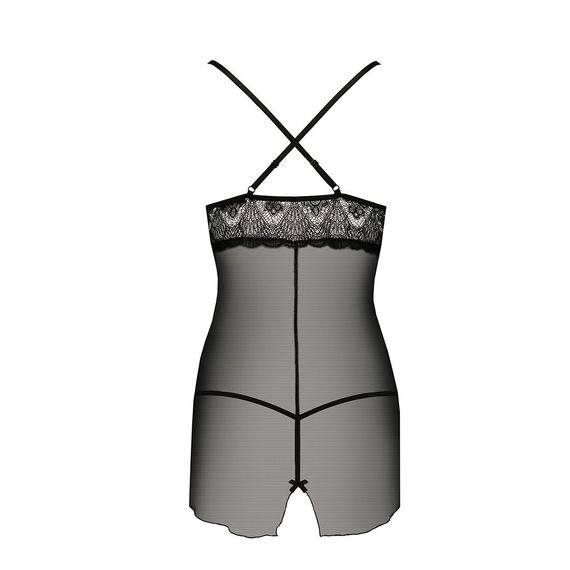 Прозора сорочка приталена QUENTRIS CHEMISE black S/M - Passion Exclusive, трусики | Зображення 5