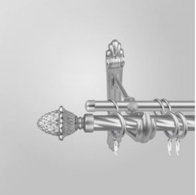 Карниз для штор дворядний металевий 25 мм. Шишка вита 240 см