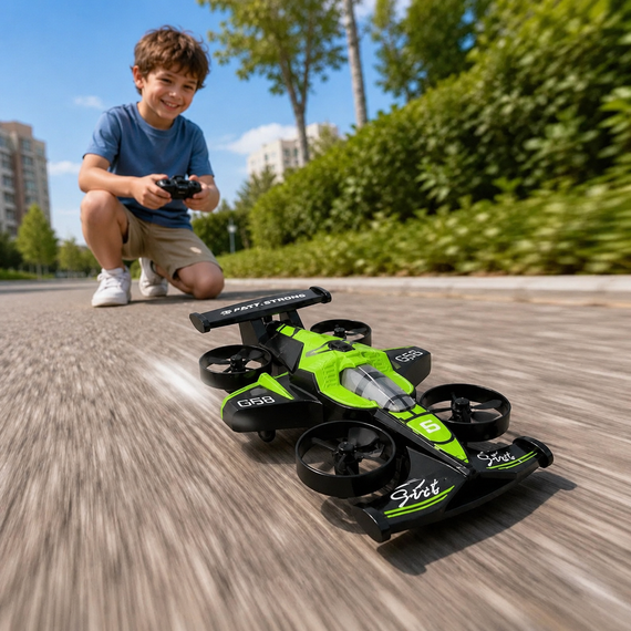 Дрон-машинка F1 Пенопласт G58 / Радиоуправляемая дрон-машина 2в1 / Дрон для детей и активных игр | Зображення 3
