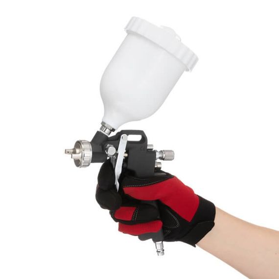 Фарбопульт пневматичний HP, форсунка 1.5 мм, верхній пластиковий бачок 600 мл, 3 регулювання, 5bar INTERTOOL1 | Зображення 5