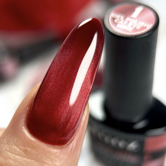 Гель-лак Crooz Wine Cat 1 (розкішний глибокий гранатовий) 8мл