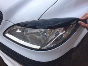 Вії прямі (2 шт, пластик) Чорний мат для Mercedes Vito W639 2004-2015рр