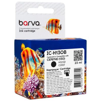 Картридж Barva HP 130 (C8767HE) 860c, black (IC-H130B)